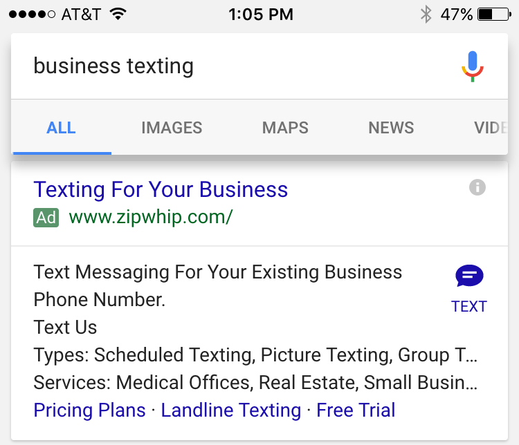 google-adwords-click-to-text-ad